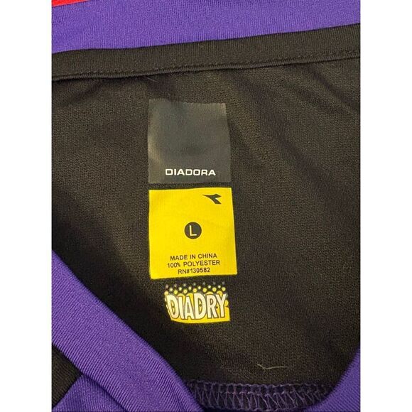 Large Men’s Diadora ENZO #Goalkeeper Jersey Purple Padded Sleeves DiaDry Sports - Picture 6 of 9